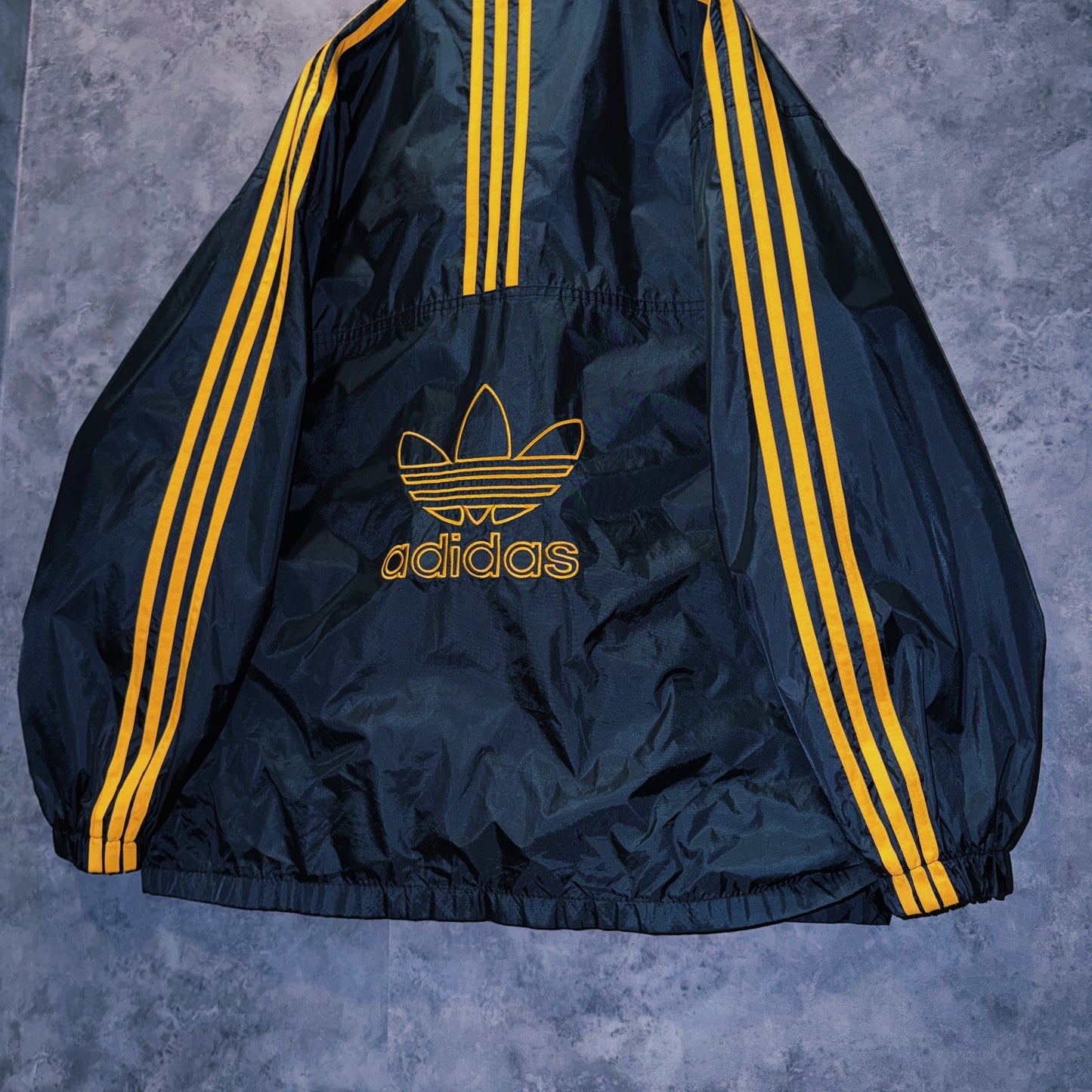 【doppio】90’s vintage “adidas” three stripe design Nylon jacket