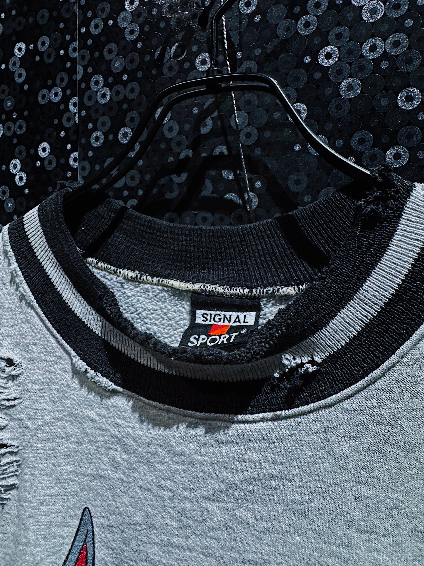 【ÆIEM】original “boro” remake Looney Tunes × Chicago Bulls sweat