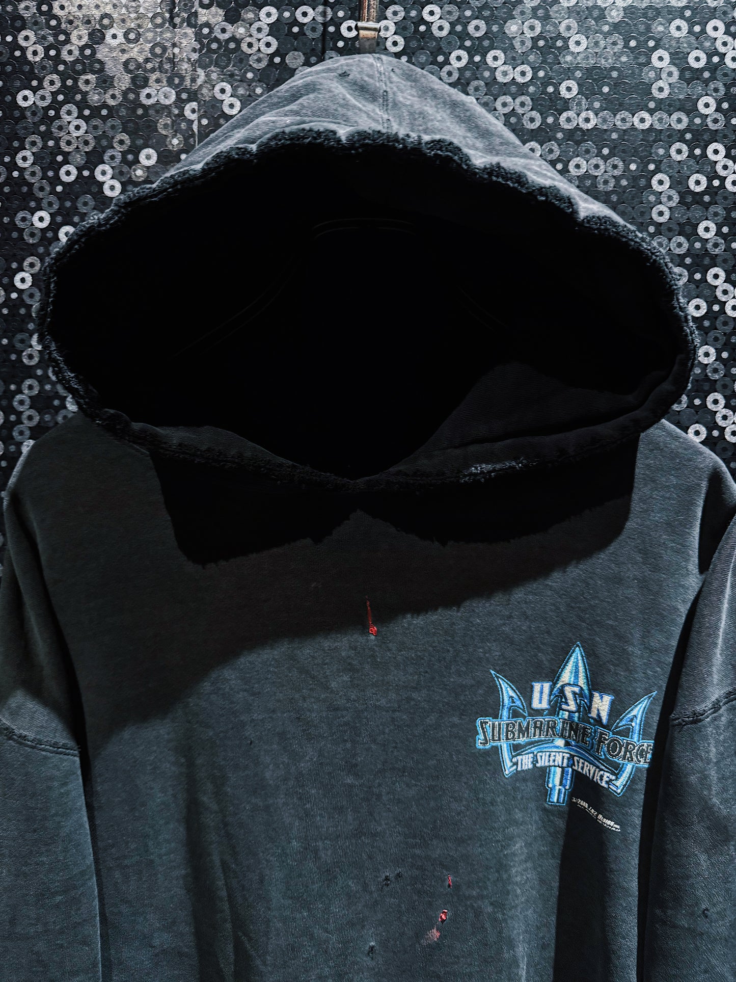 【ÆIEM】original “boro” remake U.S.N. Submarine Force hoodie pullover