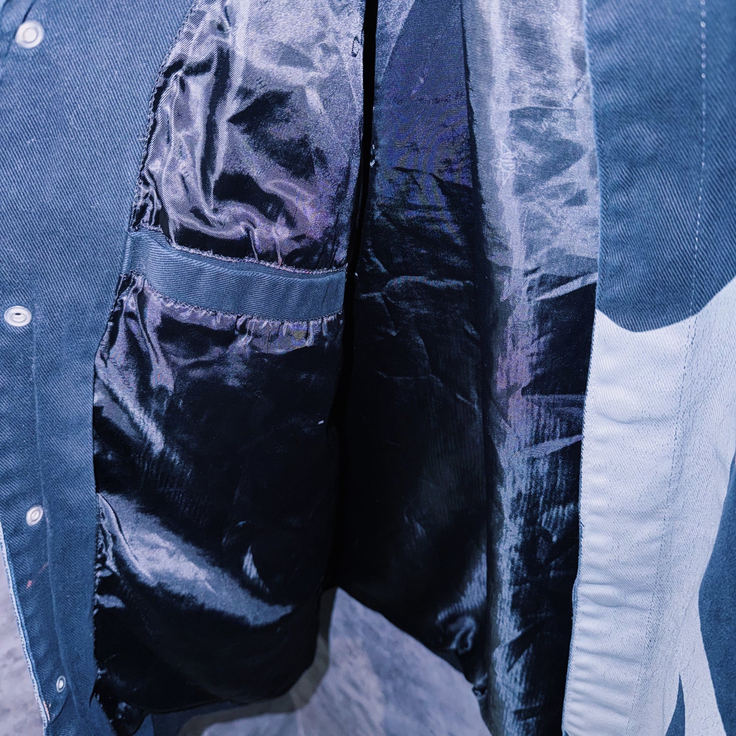 【doppio】vintage “SCARFACE” fire pattern design jacket