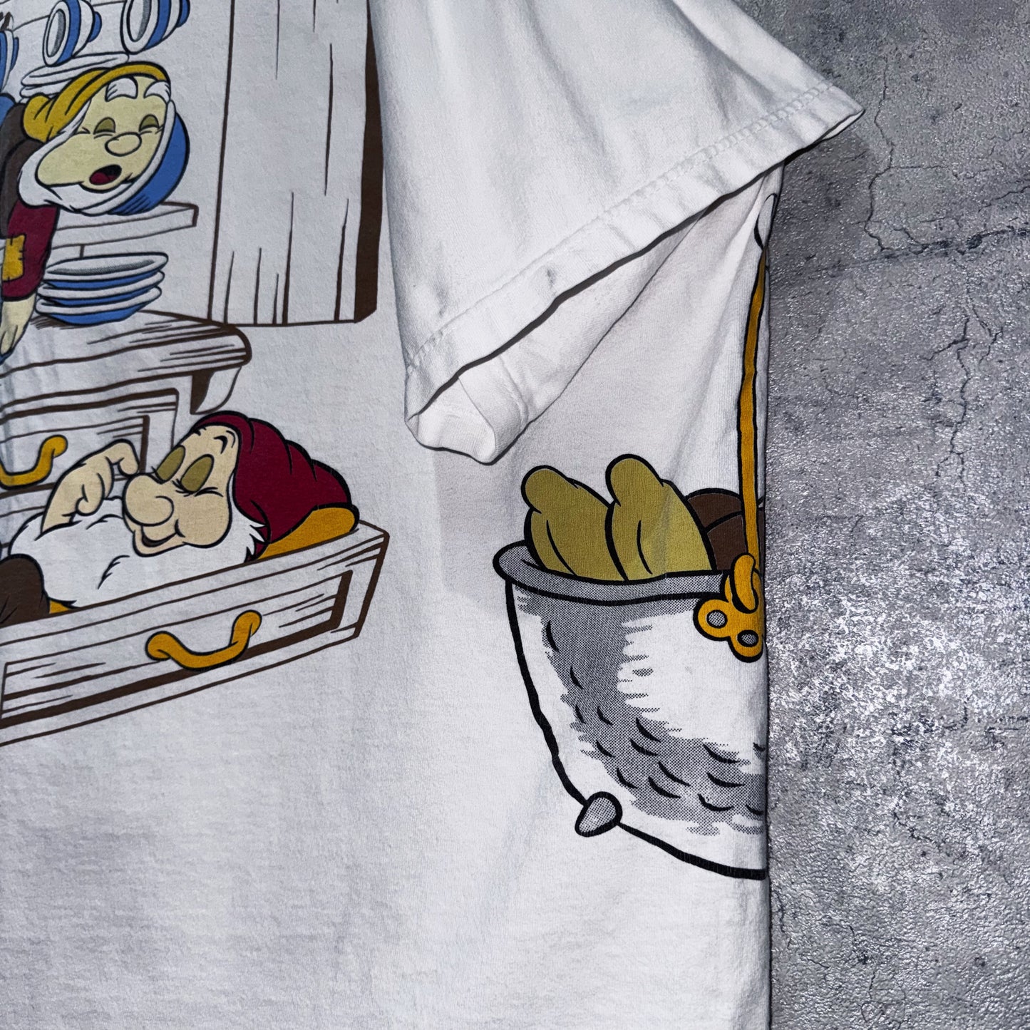 90's"Snow White"The Seven Dwarfs graphic design loose T shirt