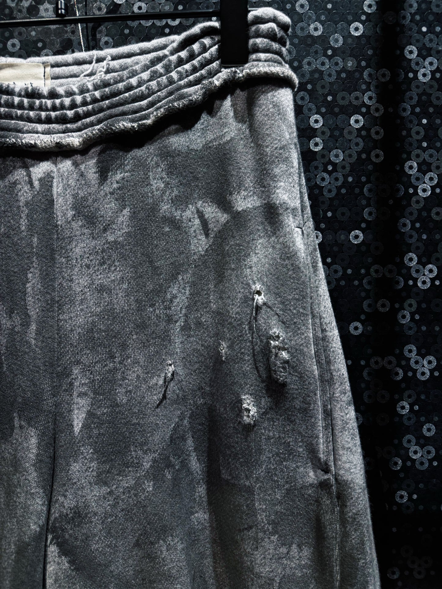 【ÆIEM】再倖築 Ash Damage Wide Sweat Pants