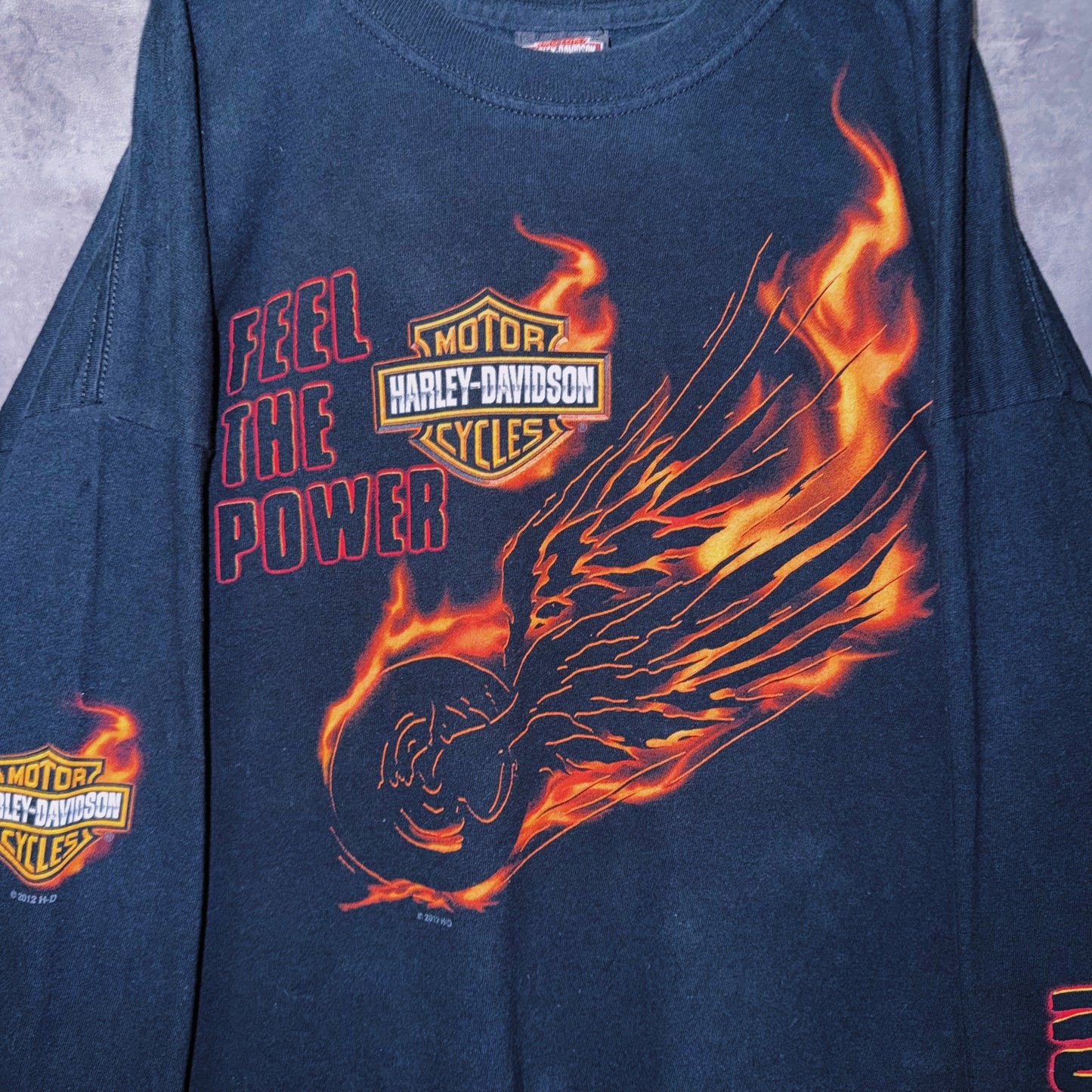 【doppio】00’s vintage “Harley-Davidson” graphic print design long sleeve T-shirt