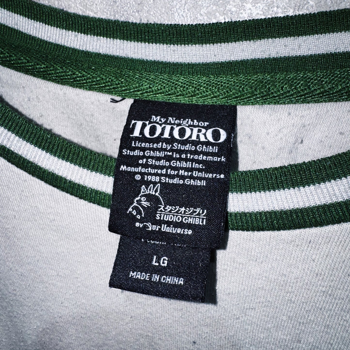 Studio Ghibli"My Neighbor Totoro"embroidery design pullover sweat
