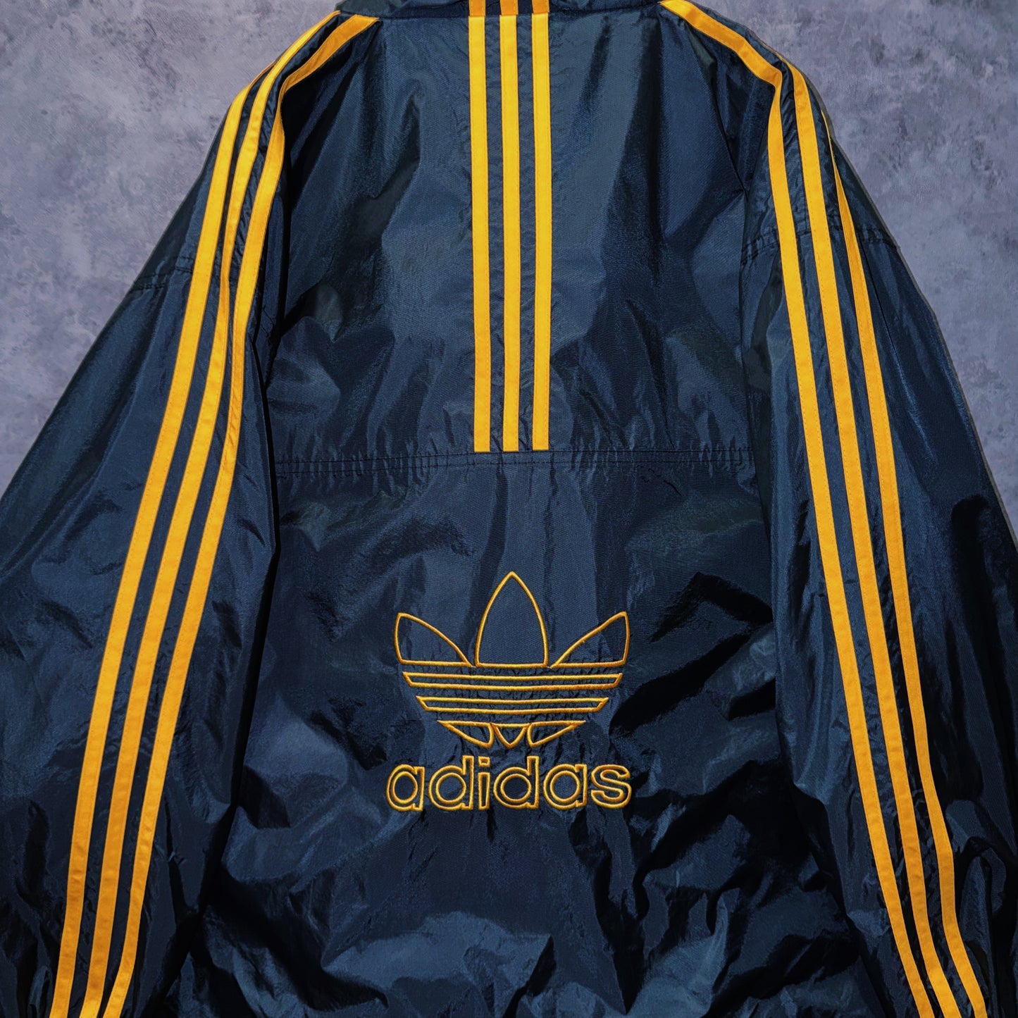 【doppio】90’s vintage “adidas” three stripe design Nylon jacket