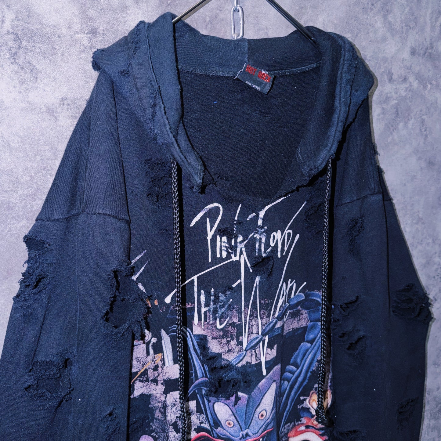 【doppio】vintage “Pink Floyd”The Wall” art design boro custom sweat hoodie