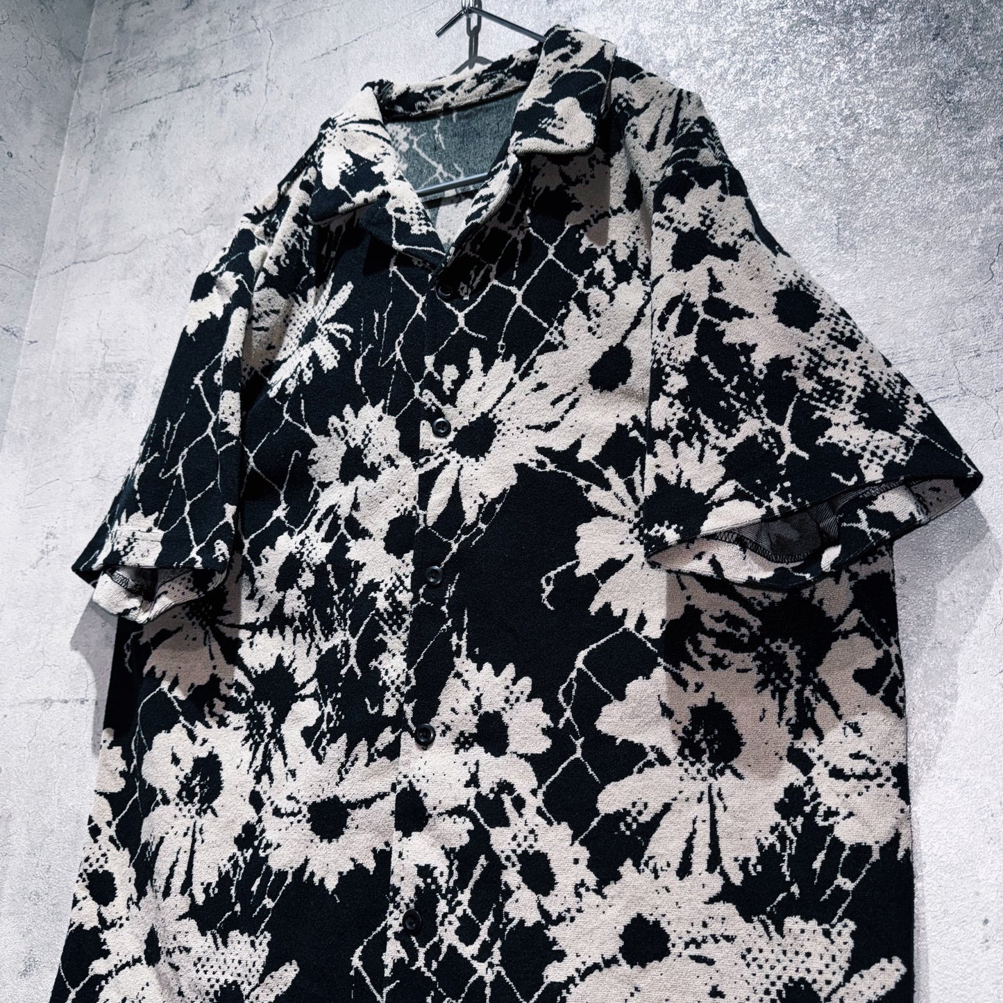vintage Art sunflower pattern design short sleeve shirt
