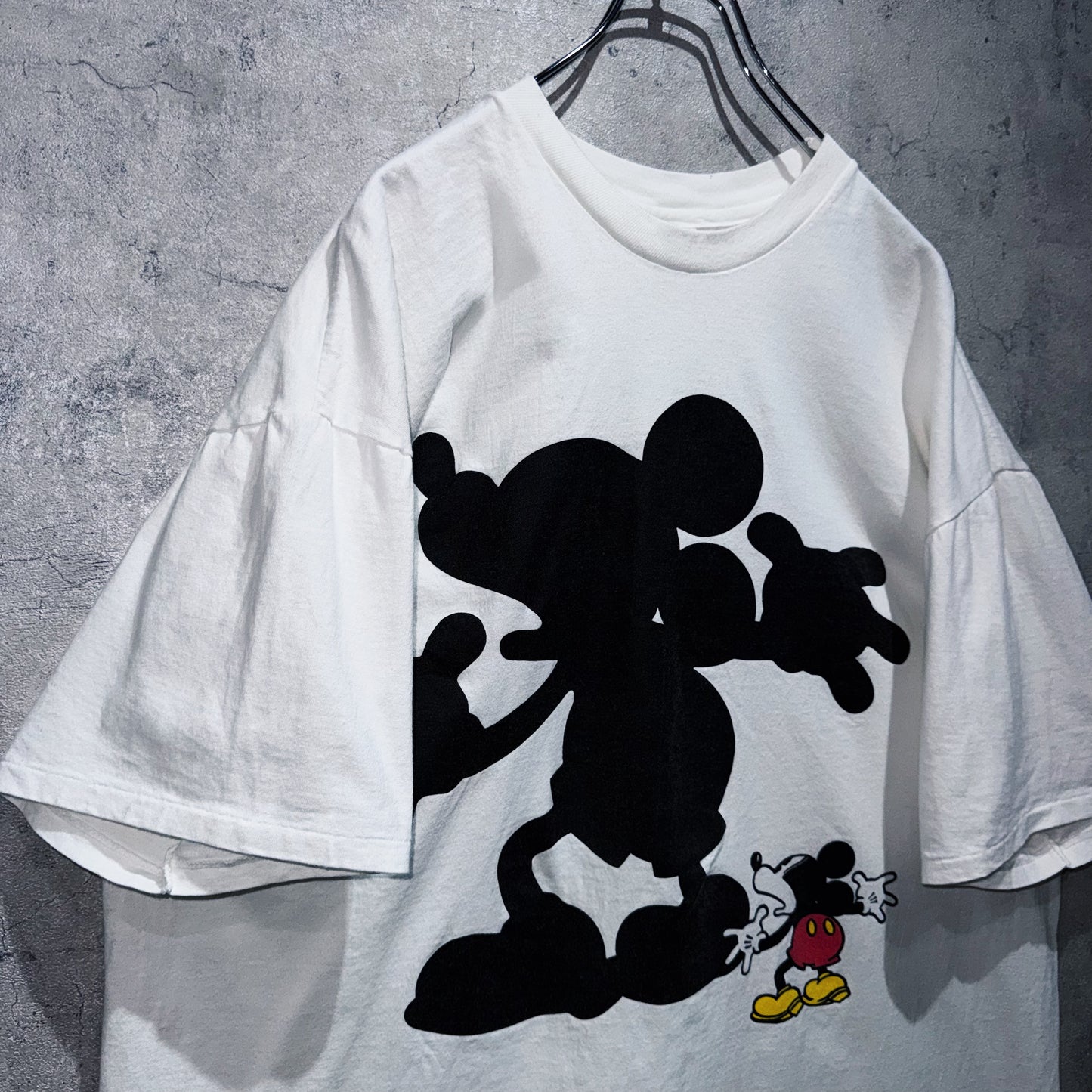 90's"Disney"Mickey Mouse shadow design T shirt