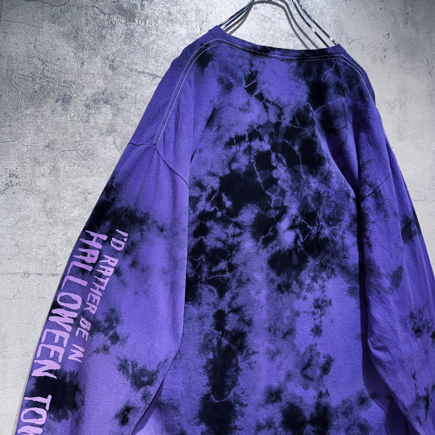 "Nightmare before Christmas"characters graphic design long sleeve Tie-Dye T shirt