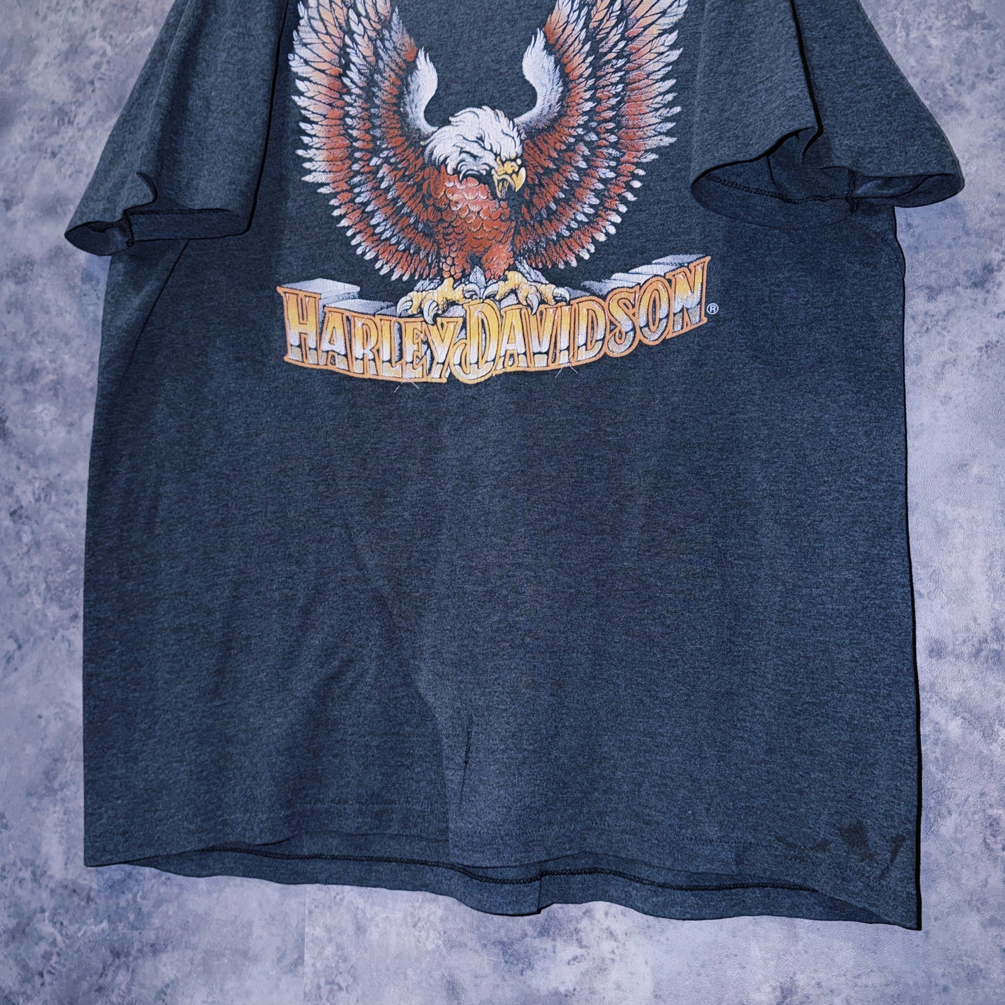 【doppio】80’s vintage “Harley-Davidson” eagle print design T-shirt