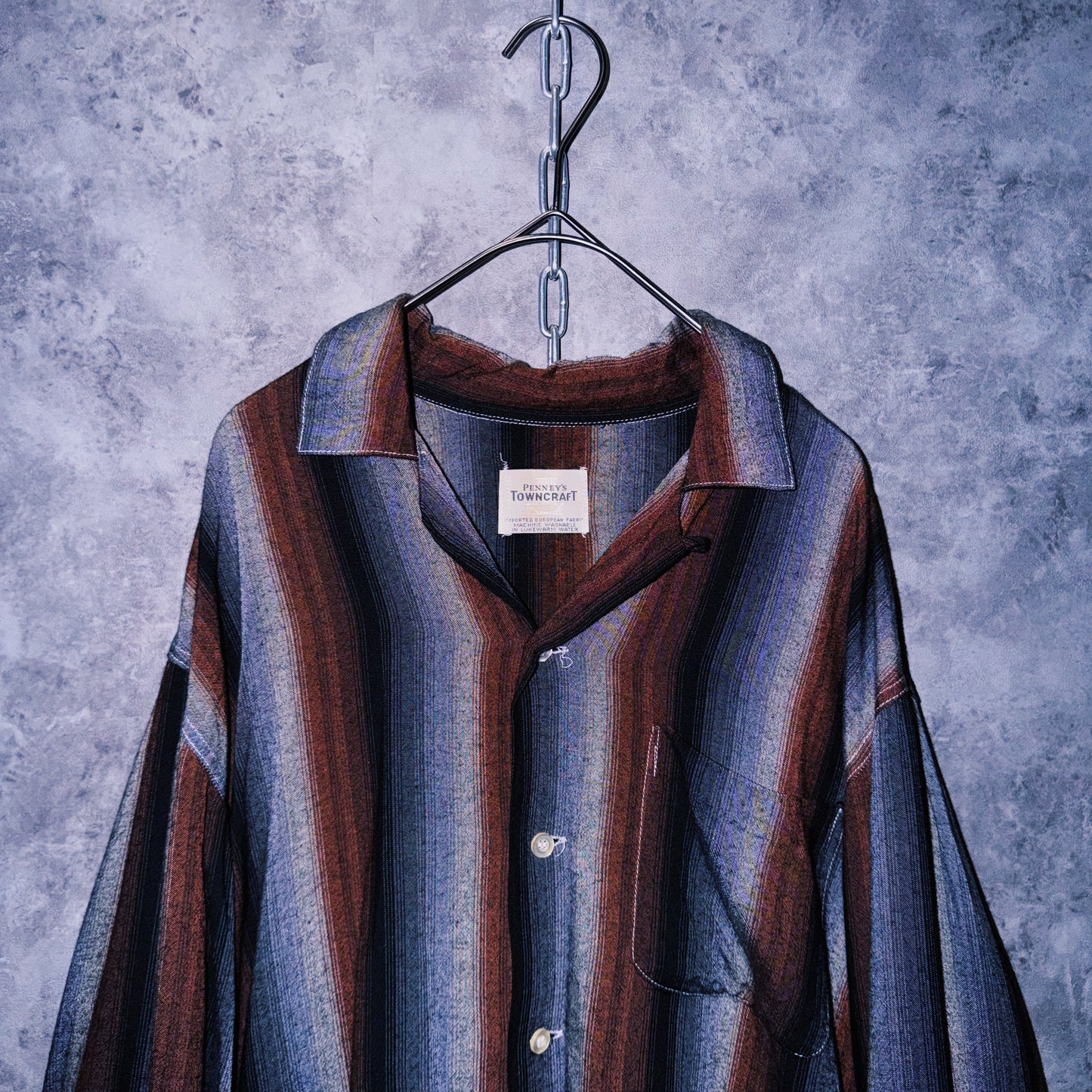 【doppio】special 60’s vintage “Penney’s TOWNCRAFT” Rayon Ombré stripe shirt