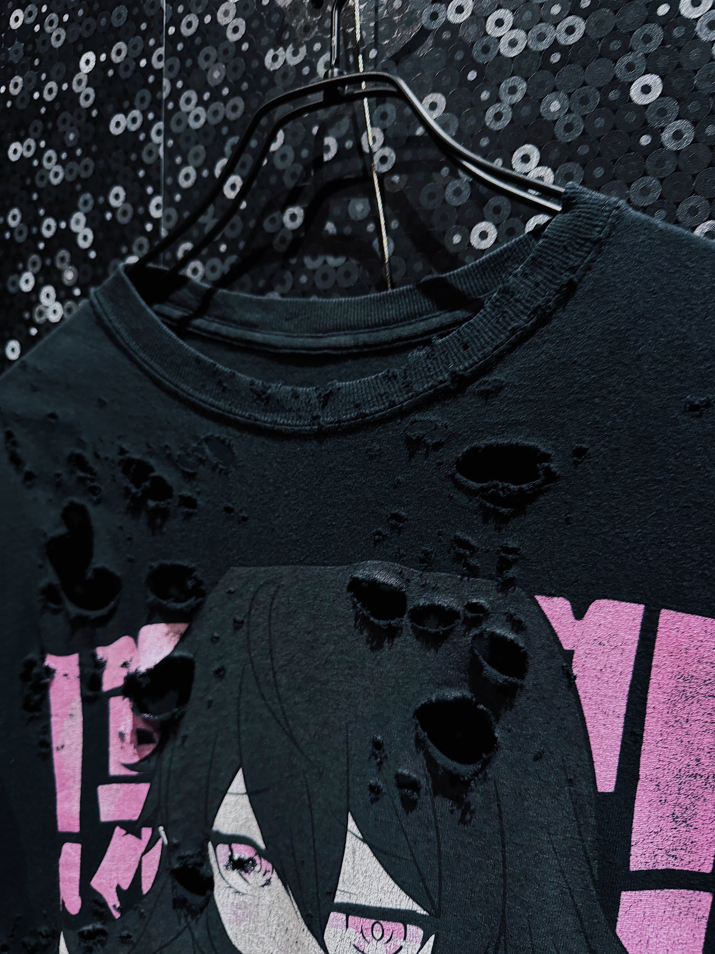 【ÆIEM】original “boro” remake Succubus Girl Graphic T-shirt