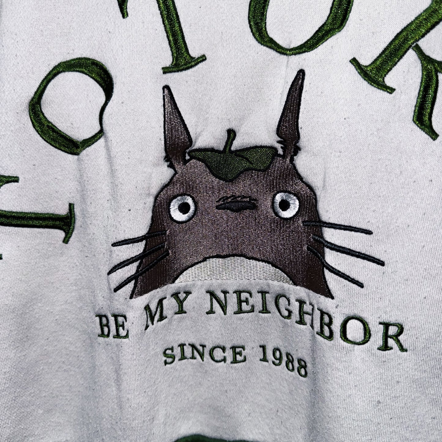 Studio Ghibli"My Neighbor Totoro"embroidery design pullover sweat