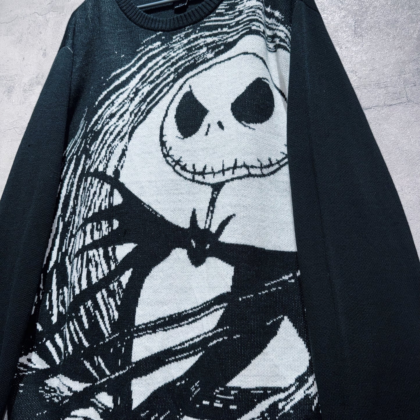 "Nightmare before Christmas"Jack Skellington graphic design pullover knit