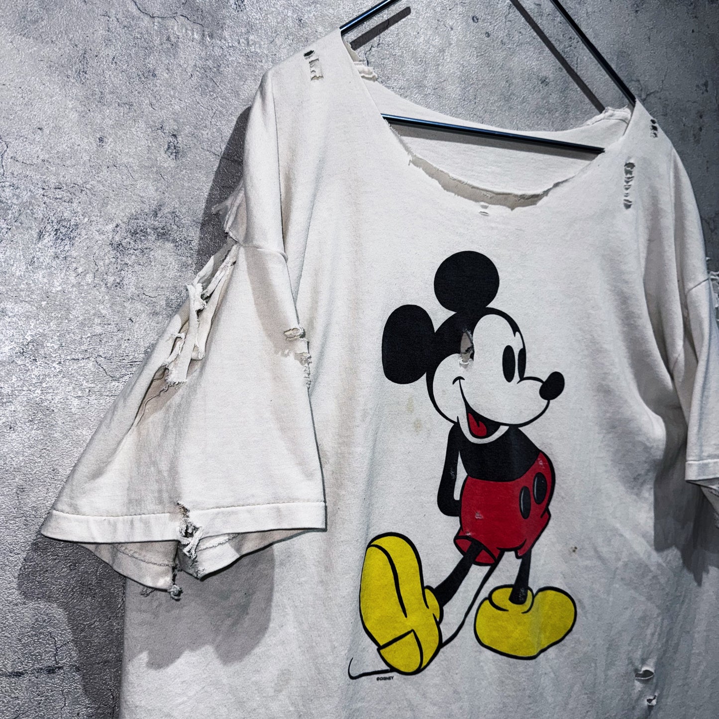 90's"Mickey Mouse"design boro custom T shirt