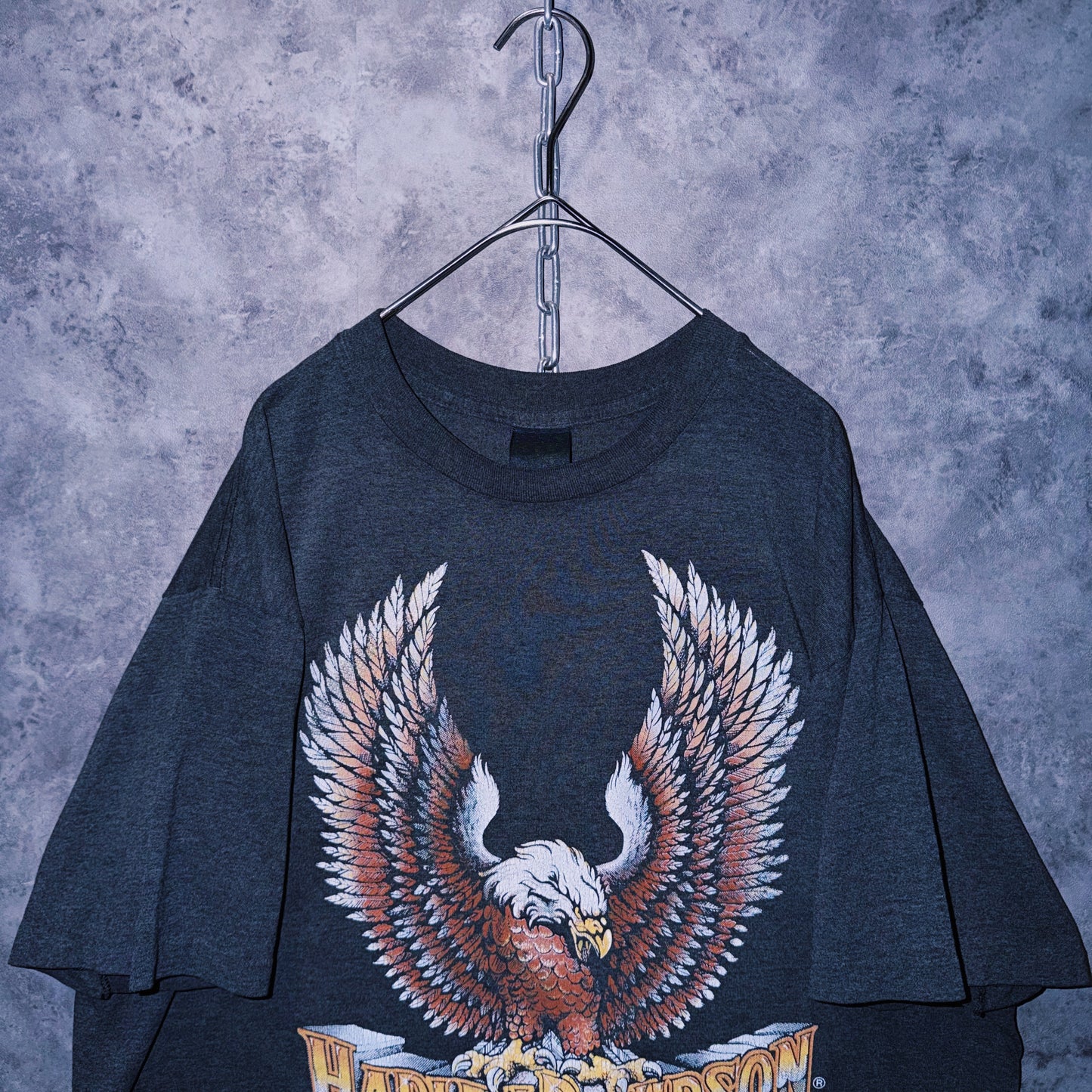 【doppio】80’s vintage “Harley-Davidson” eagle print design T-shirt