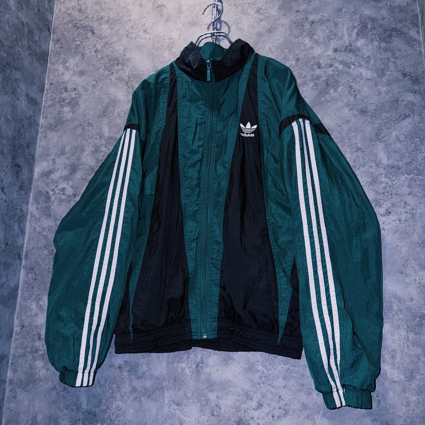 【doppio】90’s vintage “adidas” three stripe design Nylon jacket