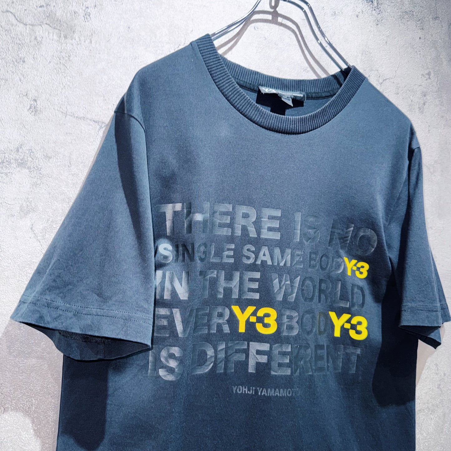 "Y-3"yohji yamamoto center graphic design T shirt