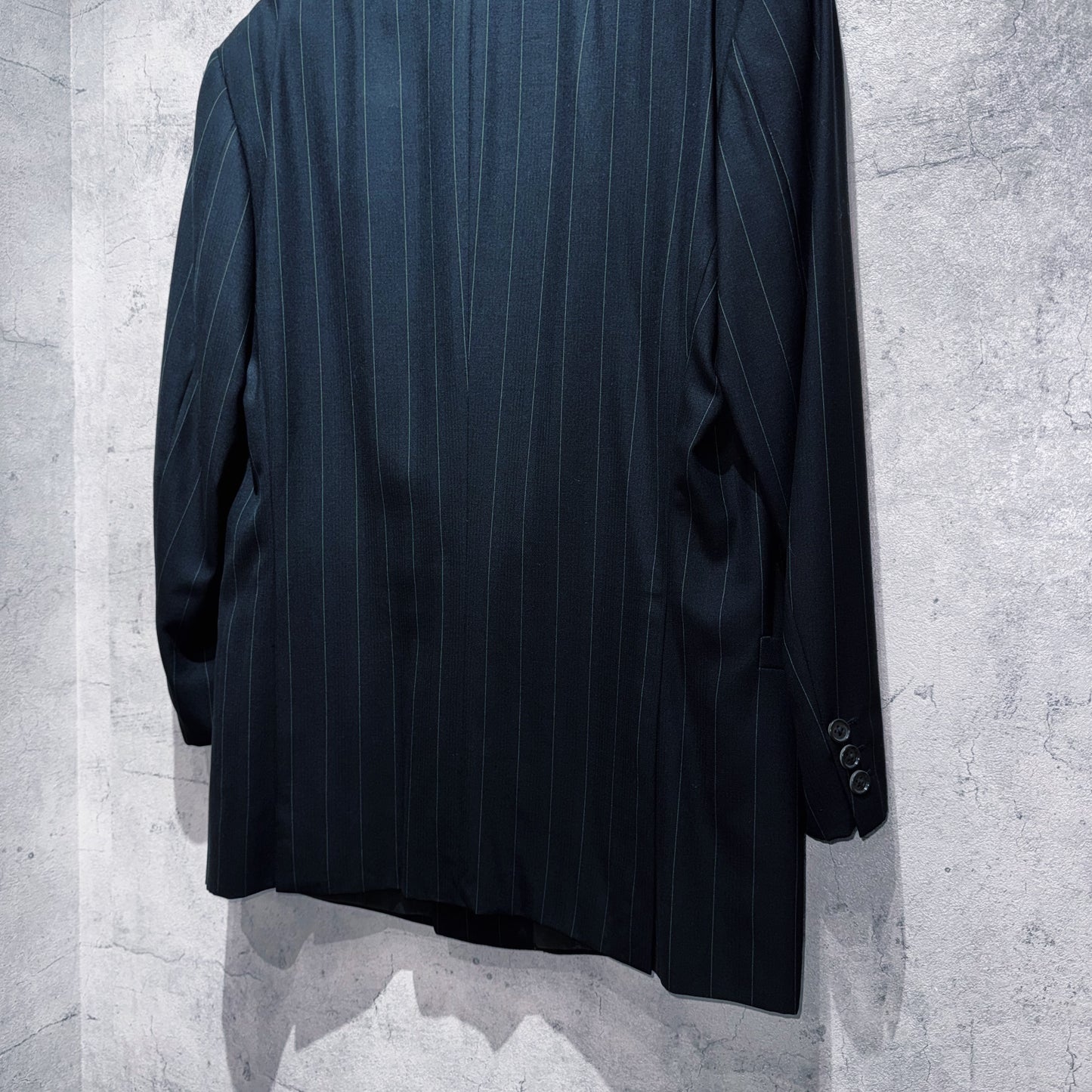 "VERSACE"stripe pattern design double breasted set up
