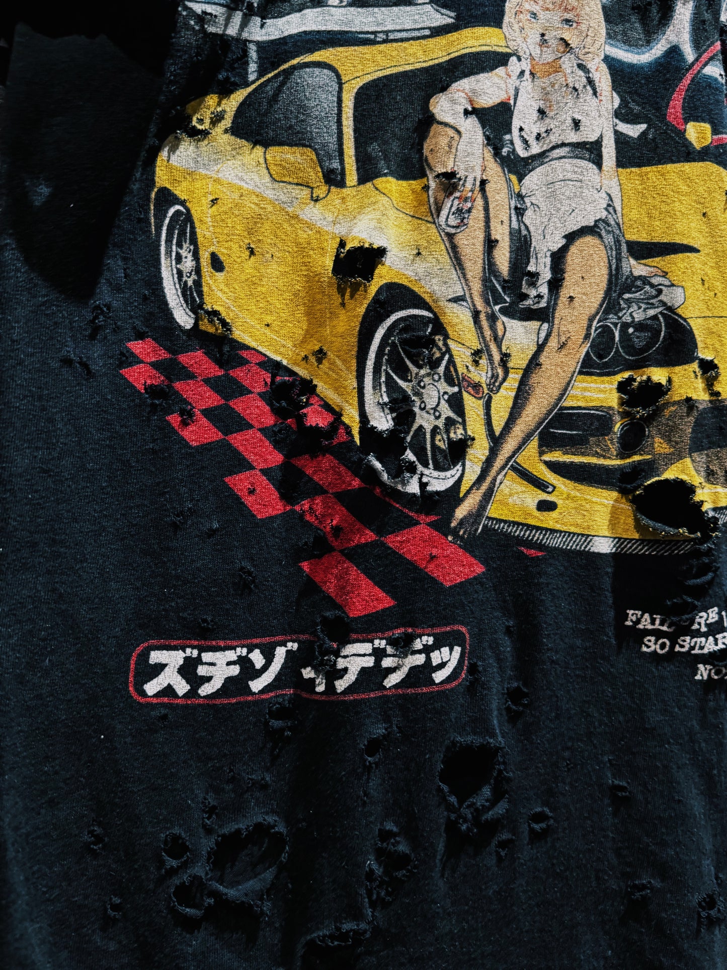 【ÆIEM】Natural “boro” Remake SPEED Club Graphic T-shirt
