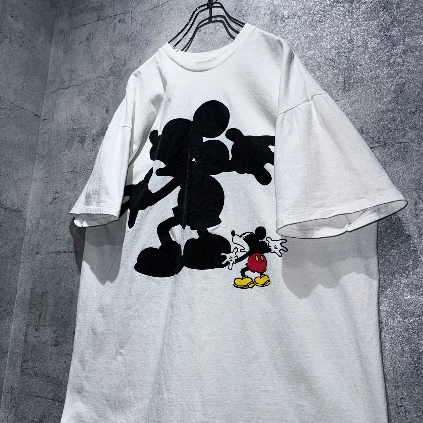 90's"Disney"Mickey Mouse shadow design T shirt