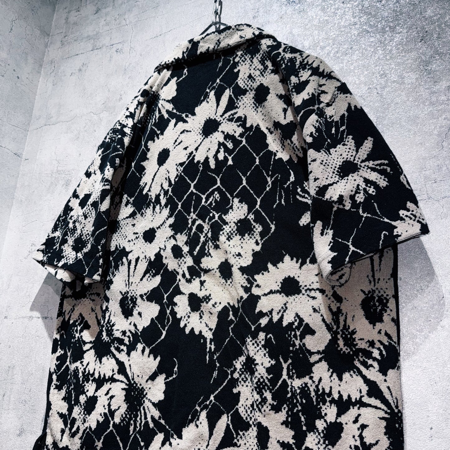 vintage Art sunflower pattern design short sleeve shirt