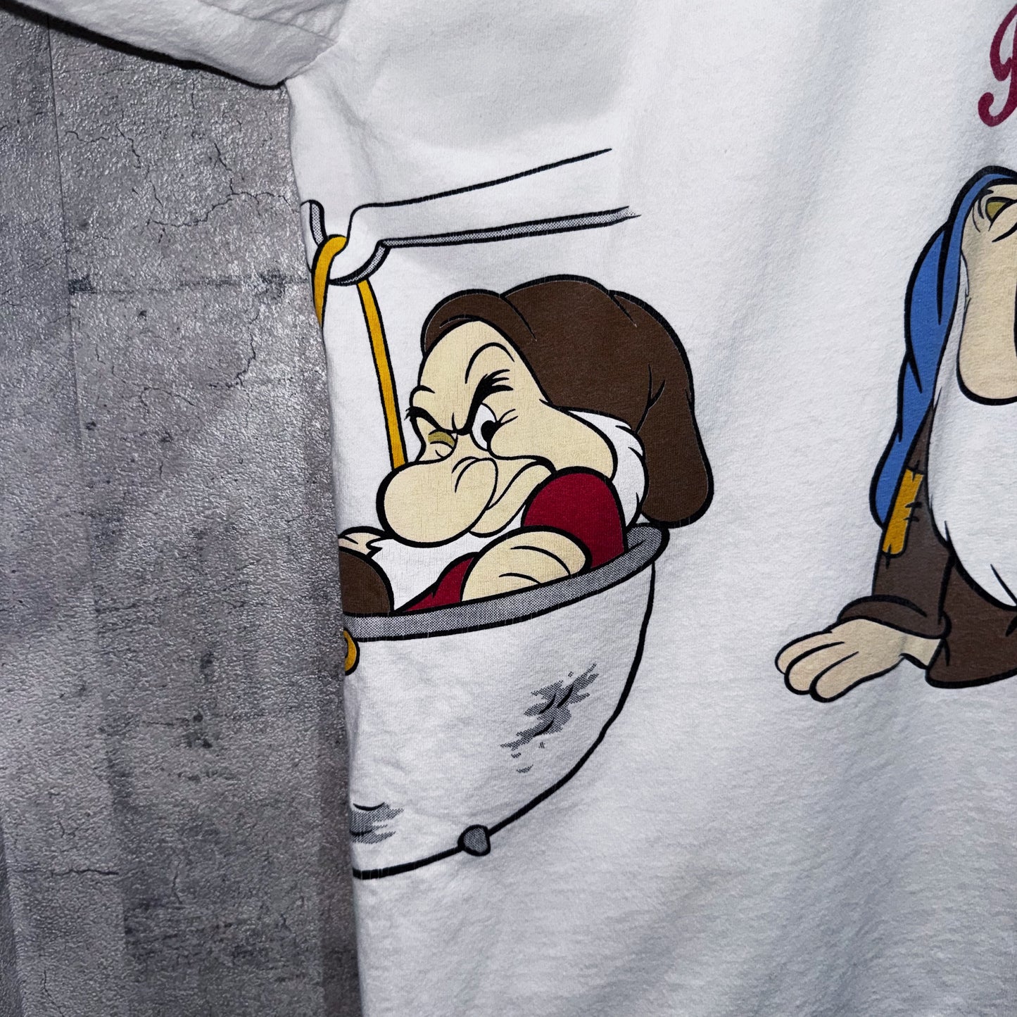 90's"Snow White"The Seven Dwarfs graphic design loose T shirt
