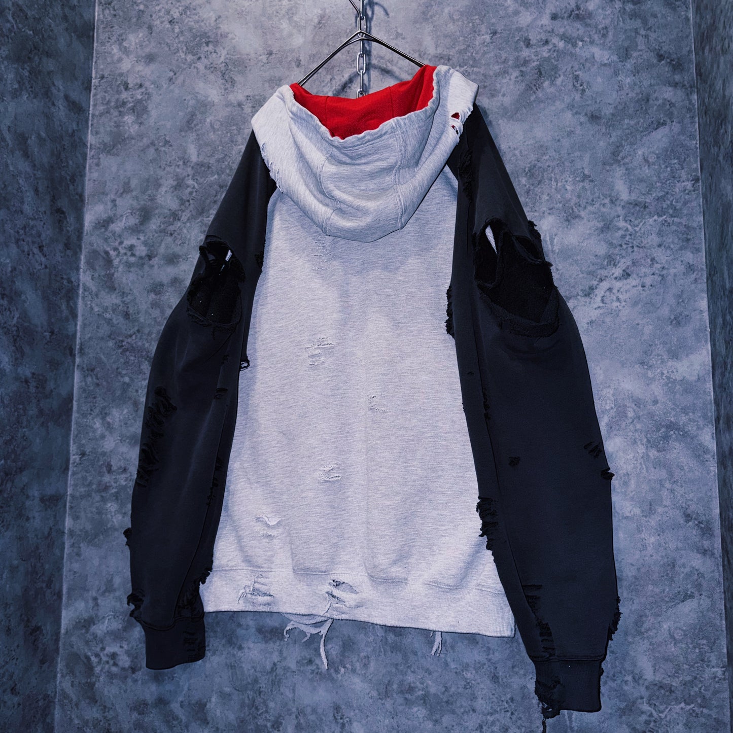 【doppio】vintage “adidas” performance logo embroidery design boro custom sweat hoodie