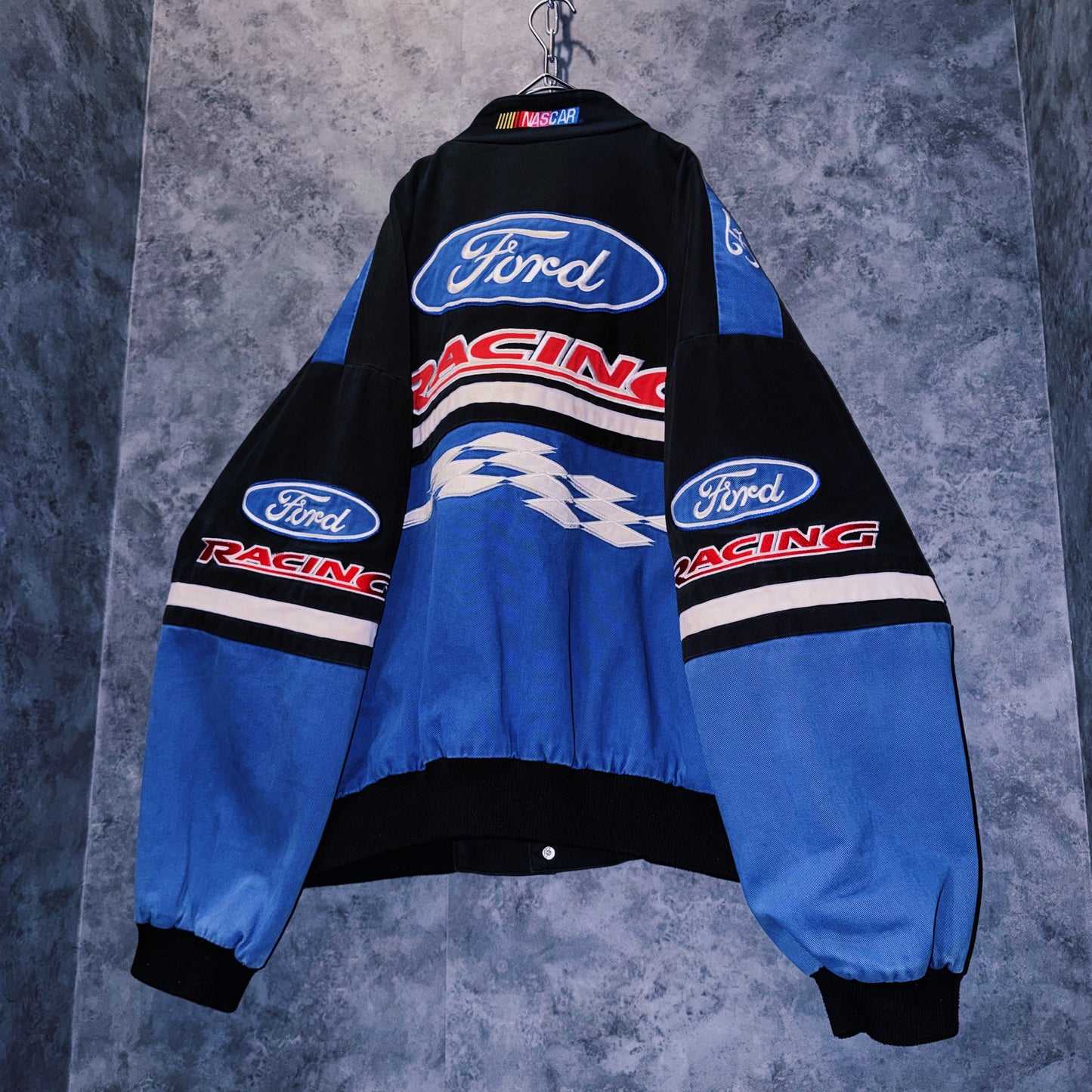 【doppio】vintage”Ford”company logo patches design racing jacket