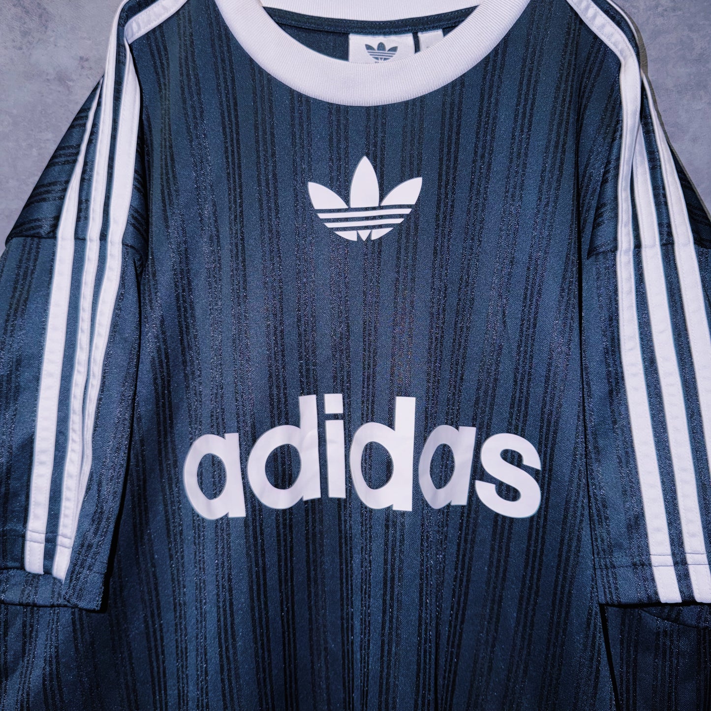 【doppio】vintage “adidas” three stripe design game shirt