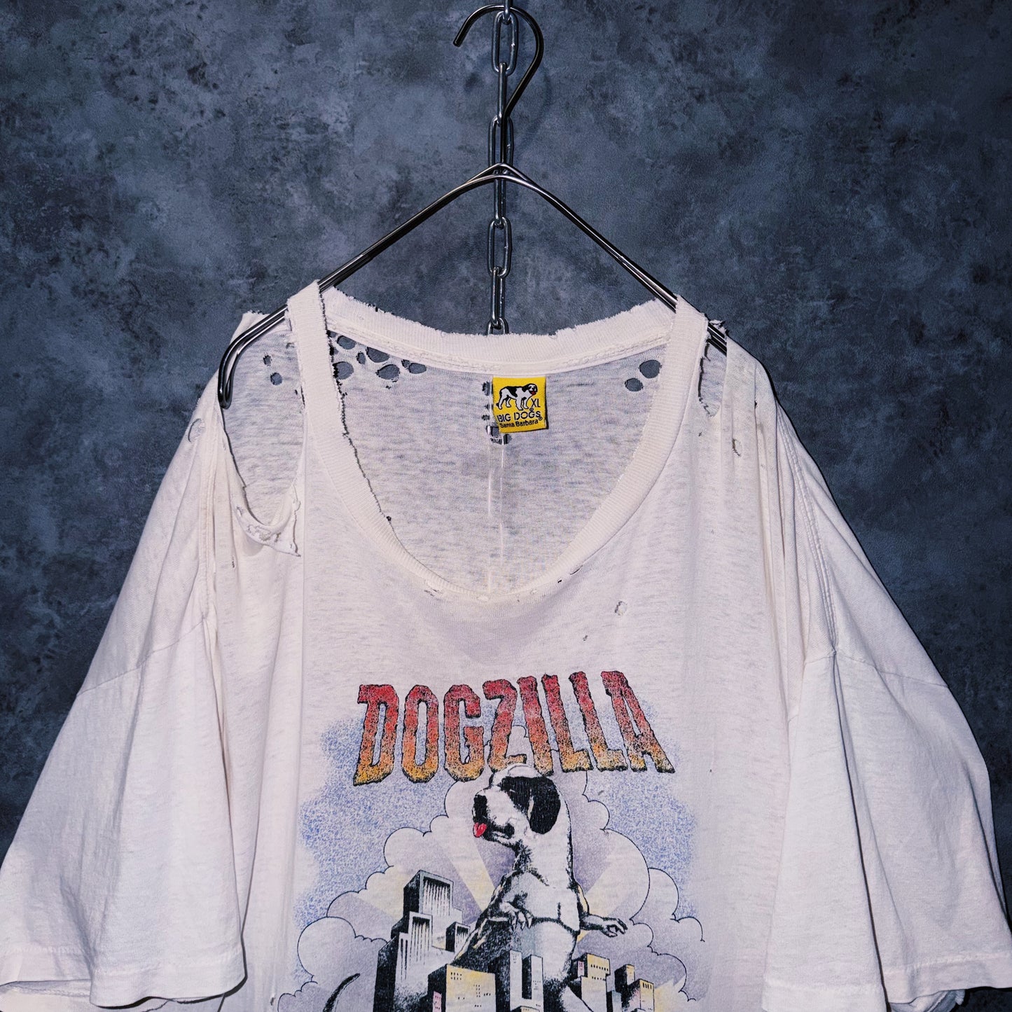 【doppio】vintage graphic print design damaged design T-shirt