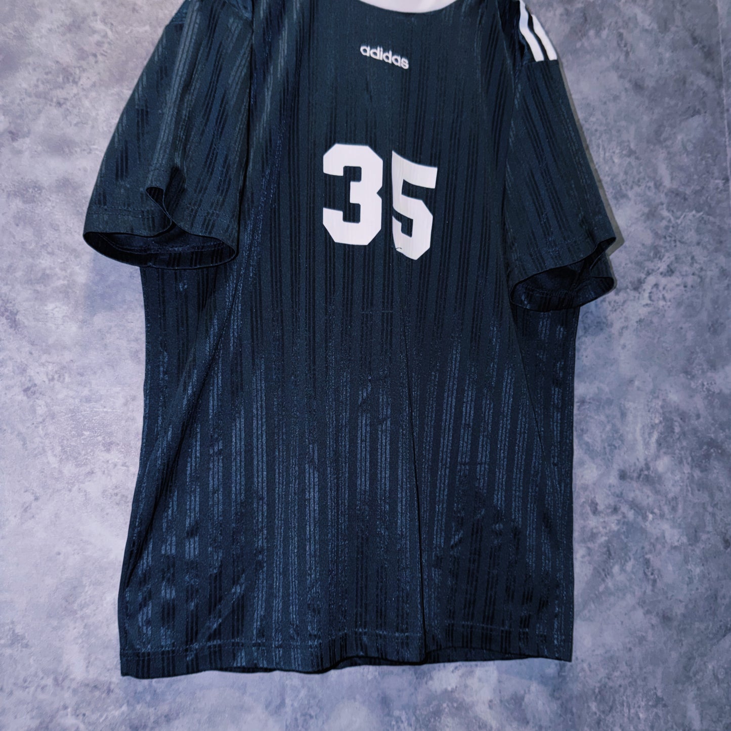 【doppio】vintage “adidas” three stripe design numbered game shirt