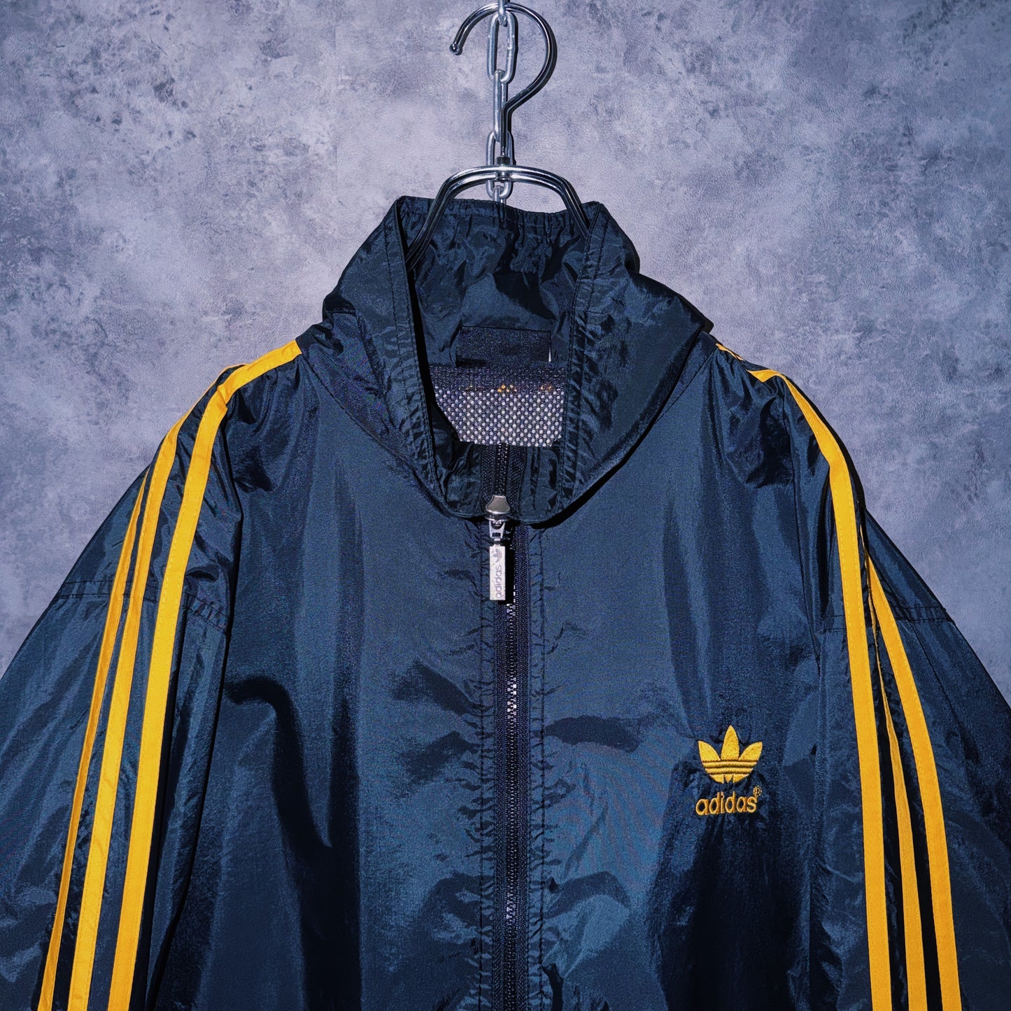 【doppio】90’s vintage “adidas” three stripe design Nylon jacket