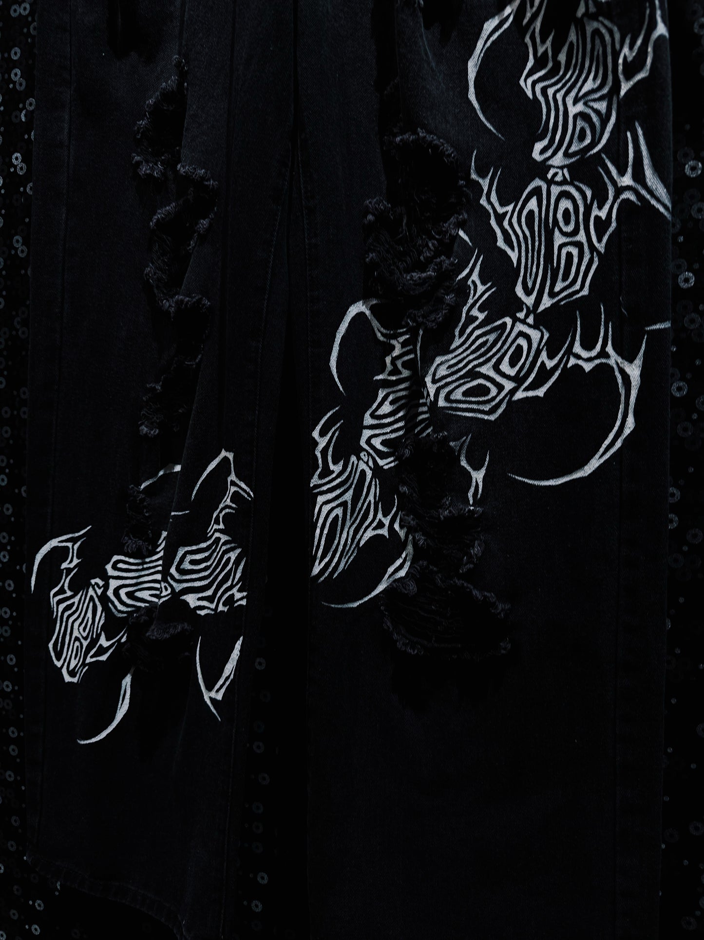 【ÆIEM】"RƎ:STANCE” Hand-Painted Reconstructed Denim