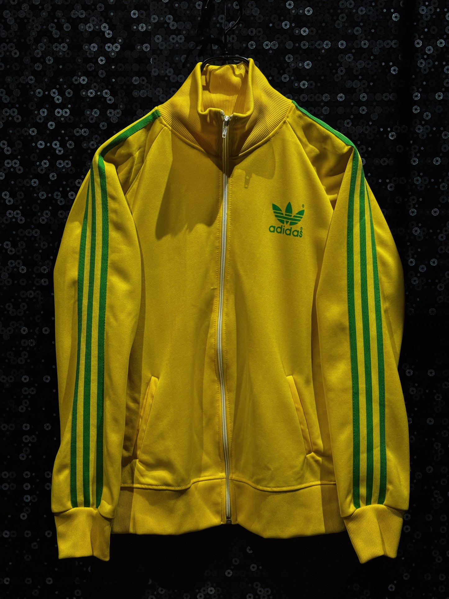 【ÆIEM】adidas originals Trefoil Back Print Yellow Track Jacket Made in U.S.A.