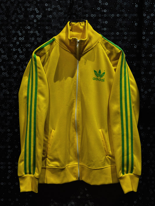 【ÆIEM】adidas originals Trefoil Back Print Yellow Track Jacket Made in U.S.A.