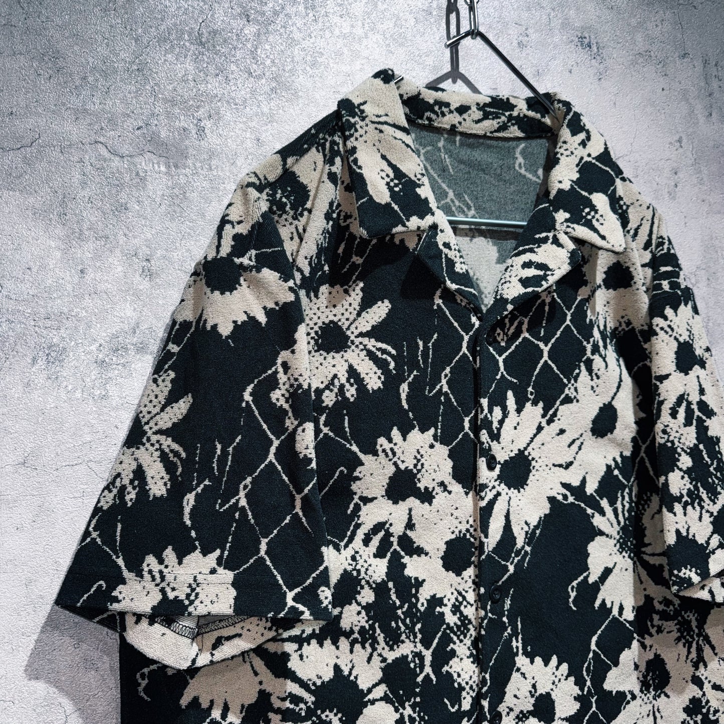 vintage Art sunflower pattern design short sleeve shirt