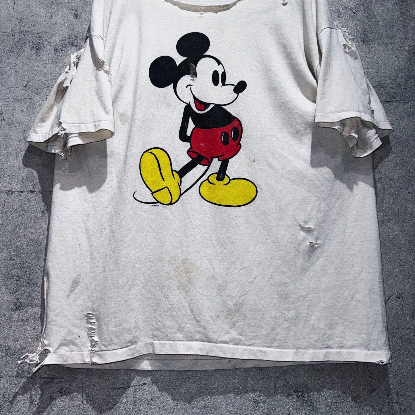 90's"Mickey Mouse"design boro custom T shirt