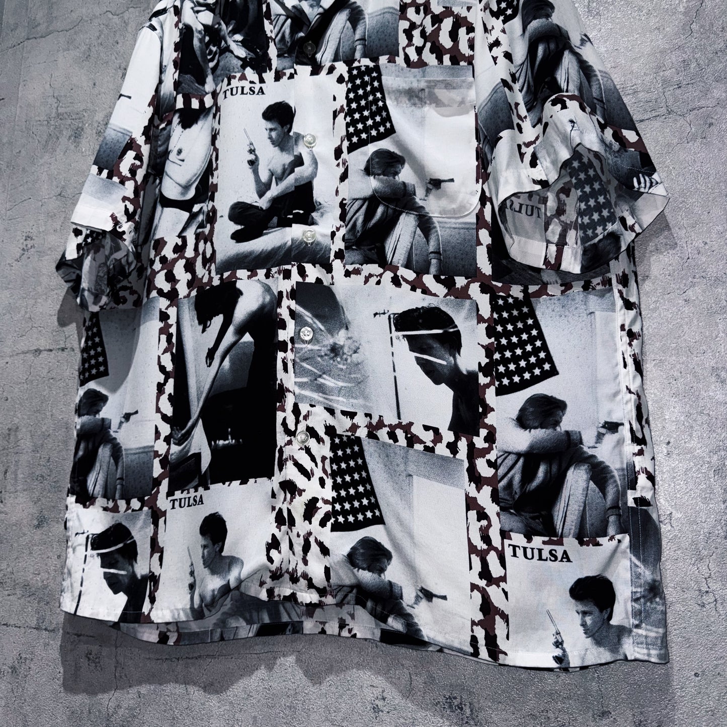21SS"WACKOMARIA×LARRY CLARK STIE-LO"TULSA AOP pattern Hawaiian short sleeve shirt