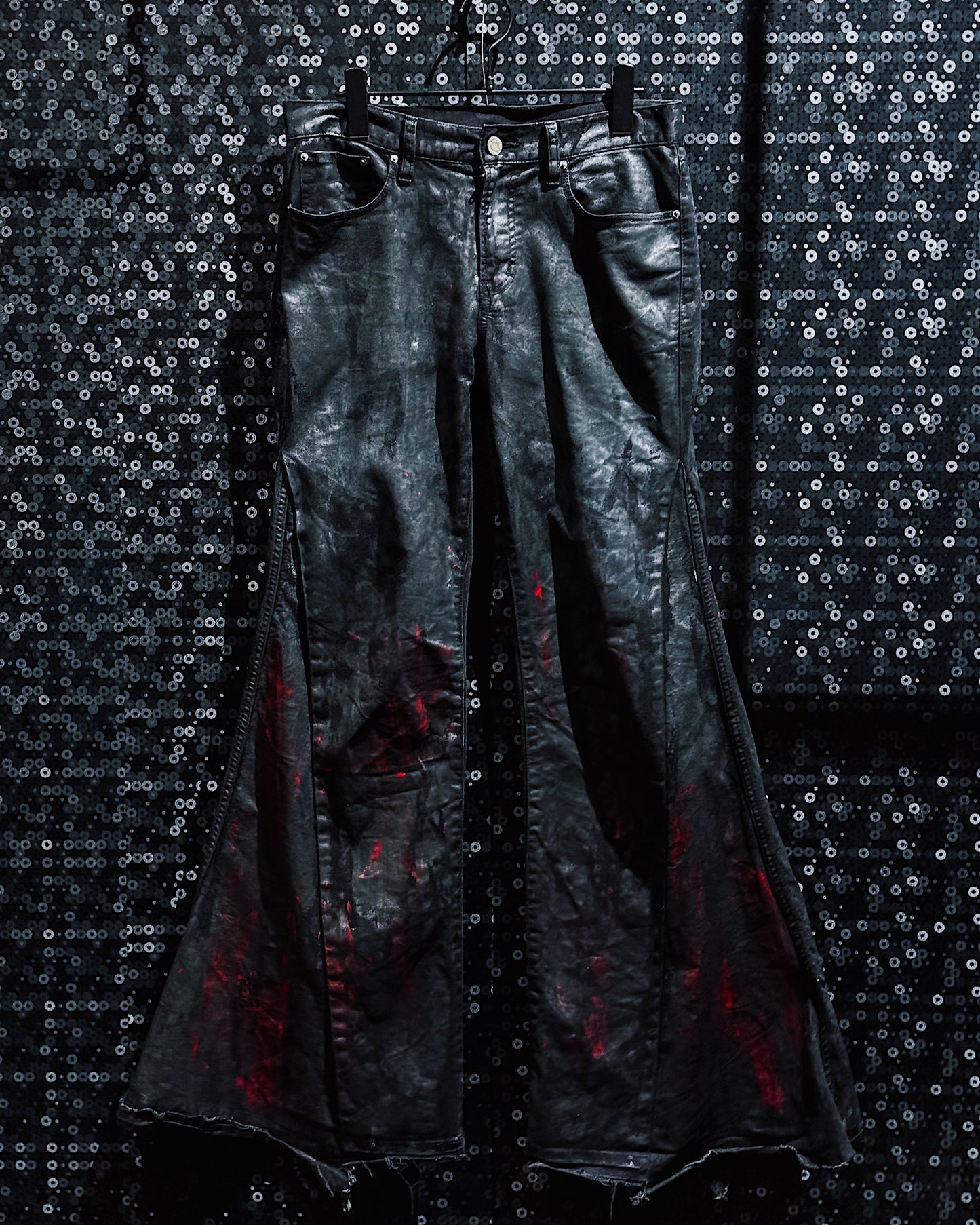 【ÆIEM】vivid notes BLOODSTAINED SHADOW flare pants