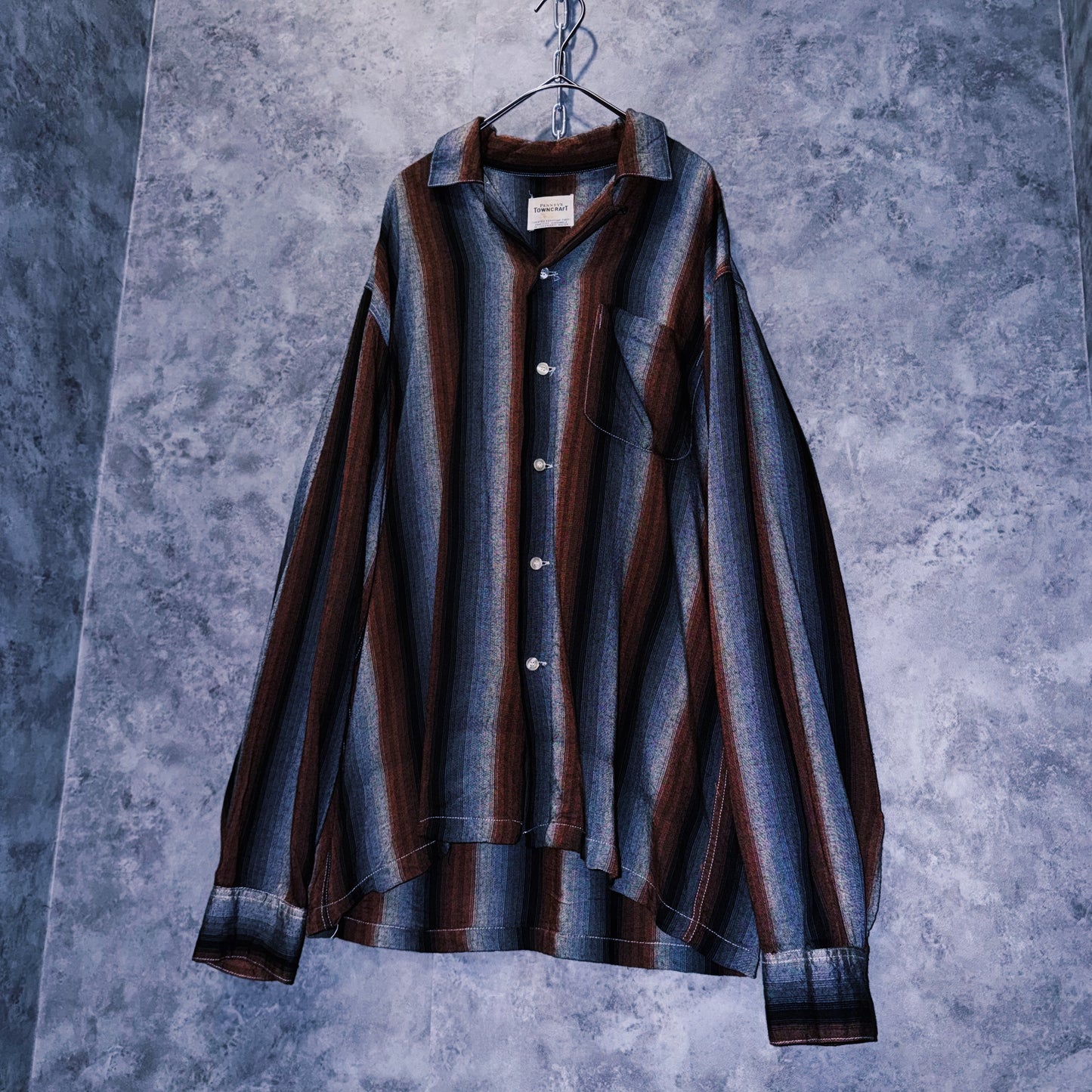 【doppio】special 60’s vintage “Penney’s TOWNCRAFT” Rayon Ombré stripe shirt
