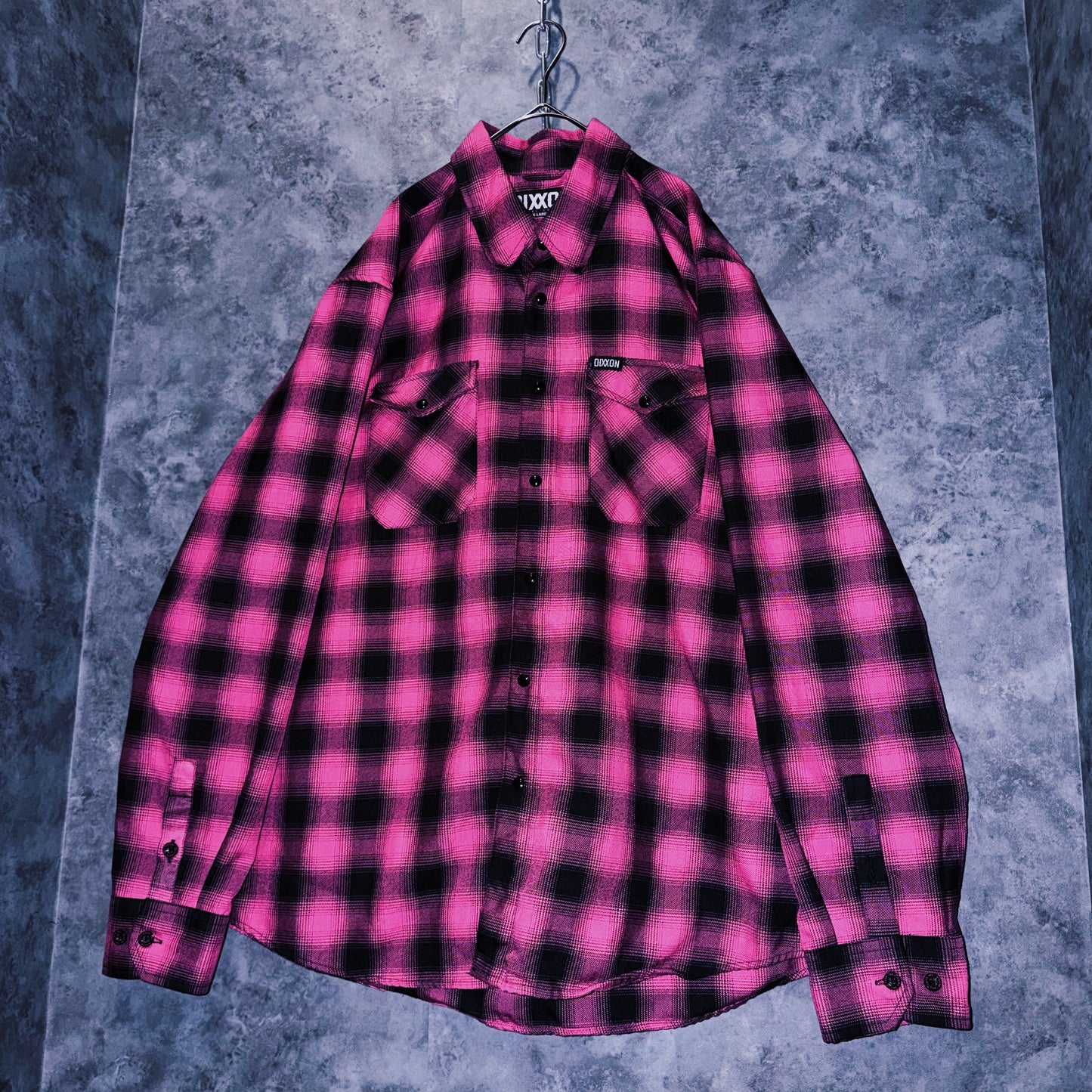 【doppio】vintage “Dixxon Flannel Co.” check pattern collar shirt