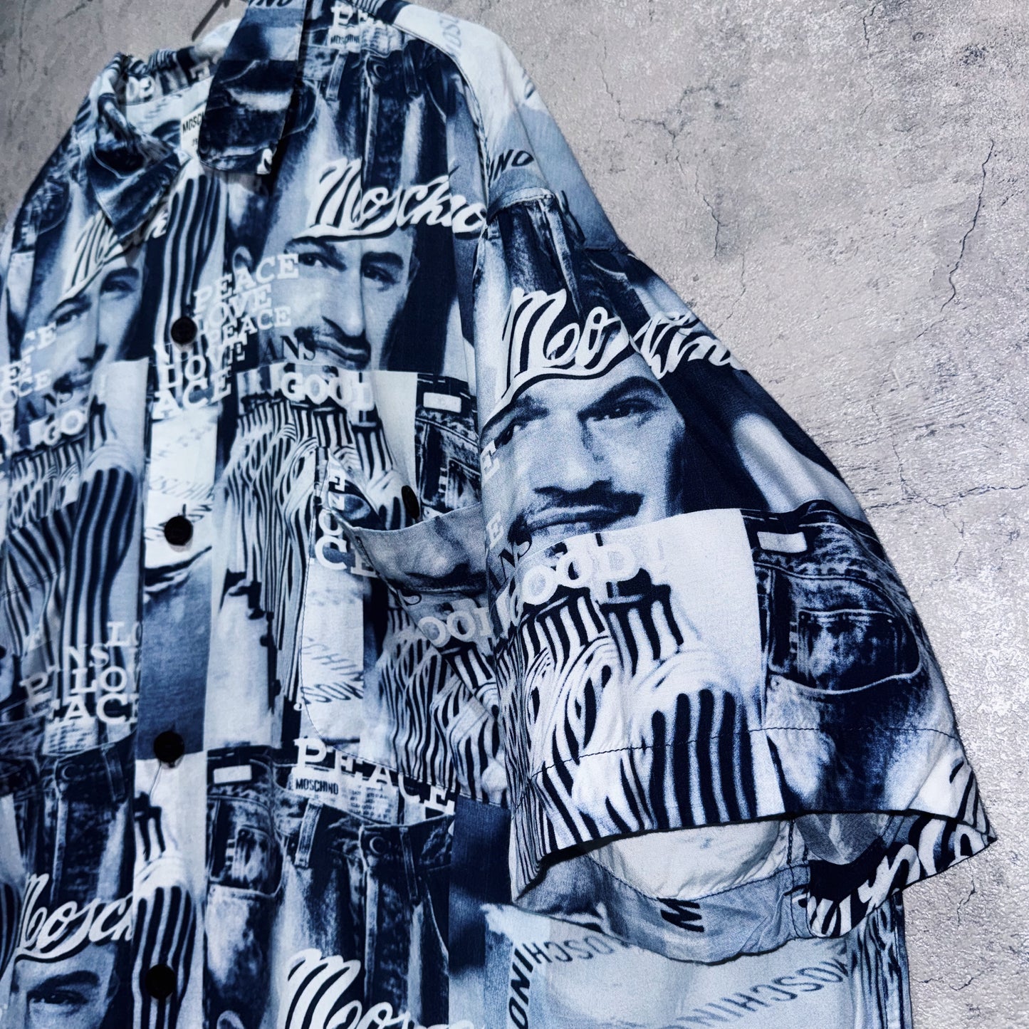 "MOSCHINO"all over pattern design short sleeve shirt