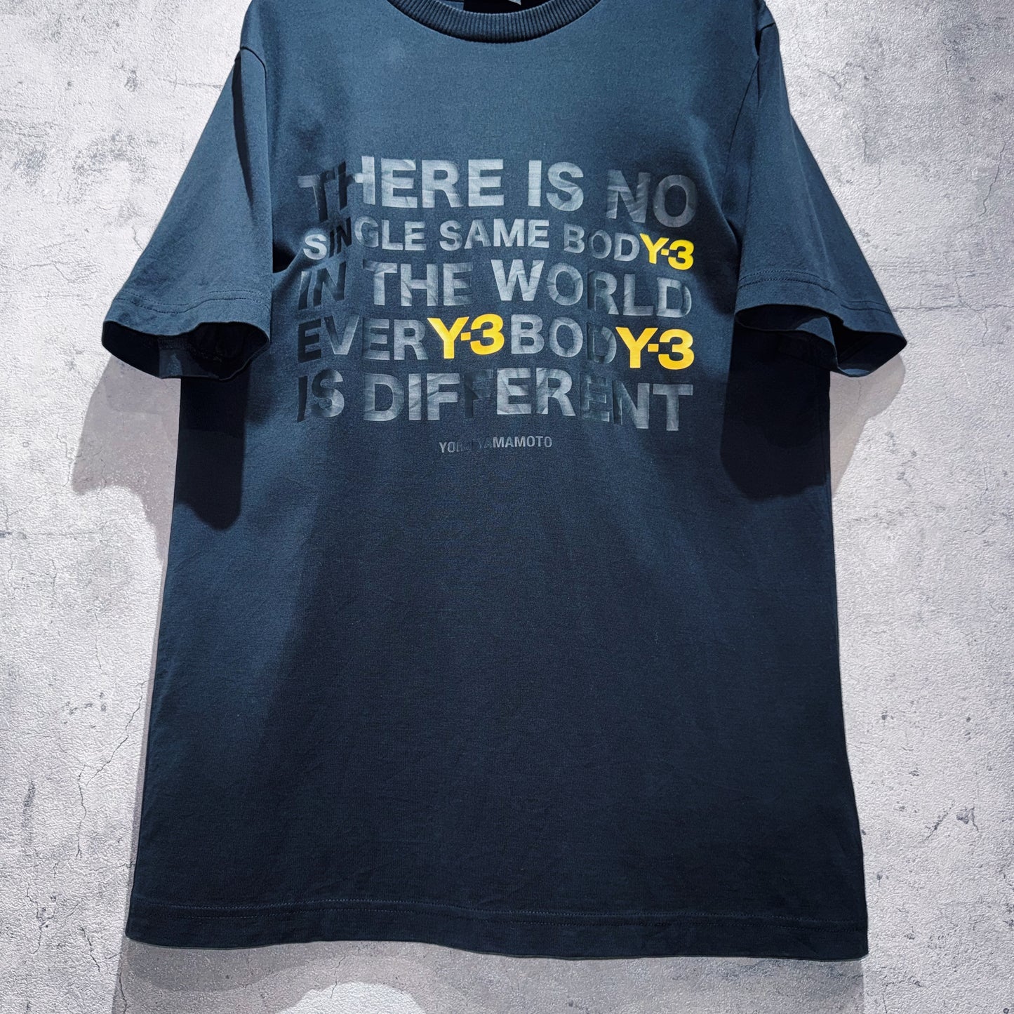 "Y-3"yohji yamamoto center graphic design T shirt