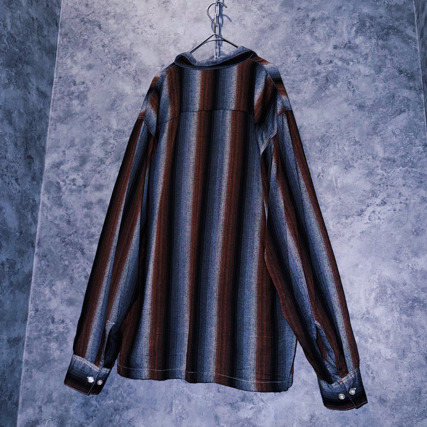【doppio】special 60’s vintage “Penney’s TOWNCRAFT” Rayon Ombré stripe shirt