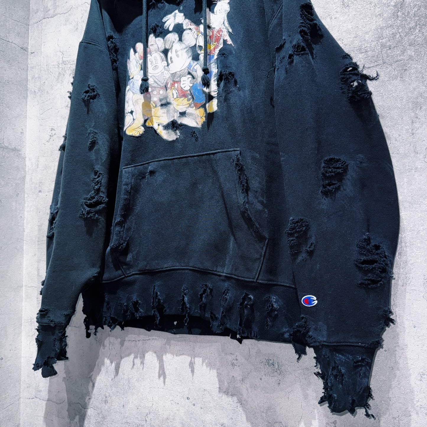 "Disney×Champion"REVERSE WEAVE Mickey&Friends design boro custom hoodie
