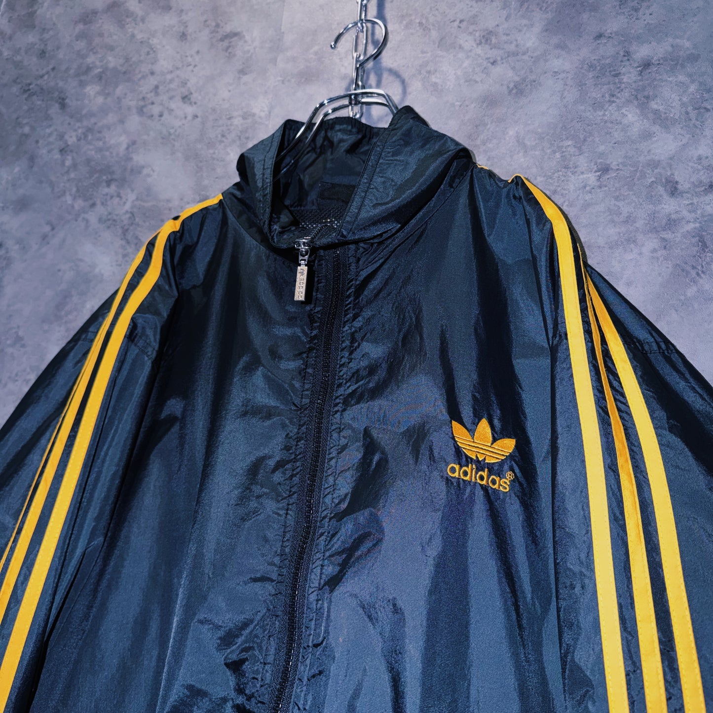 【doppio】90’s vintage “adidas” three stripe design Nylon jacket