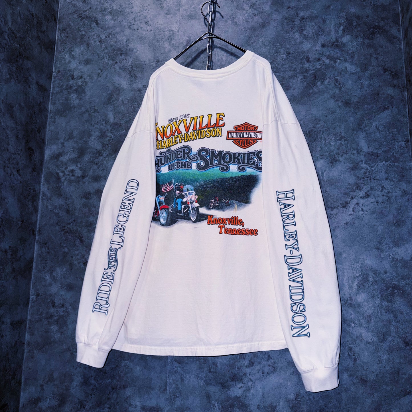 【doppio】vintage “Harley-Davidson” hot girl print design long sleeve T-shirt