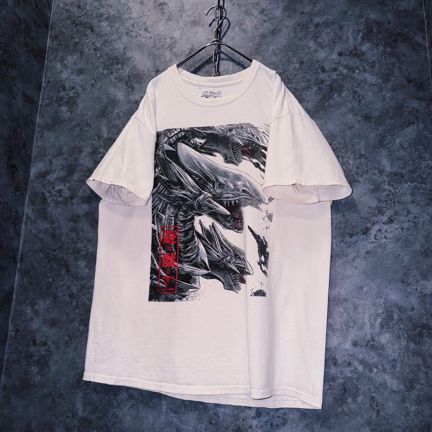 【doppio】vintage “遊⭐︎戯⭐︎王” character print design T-shirt