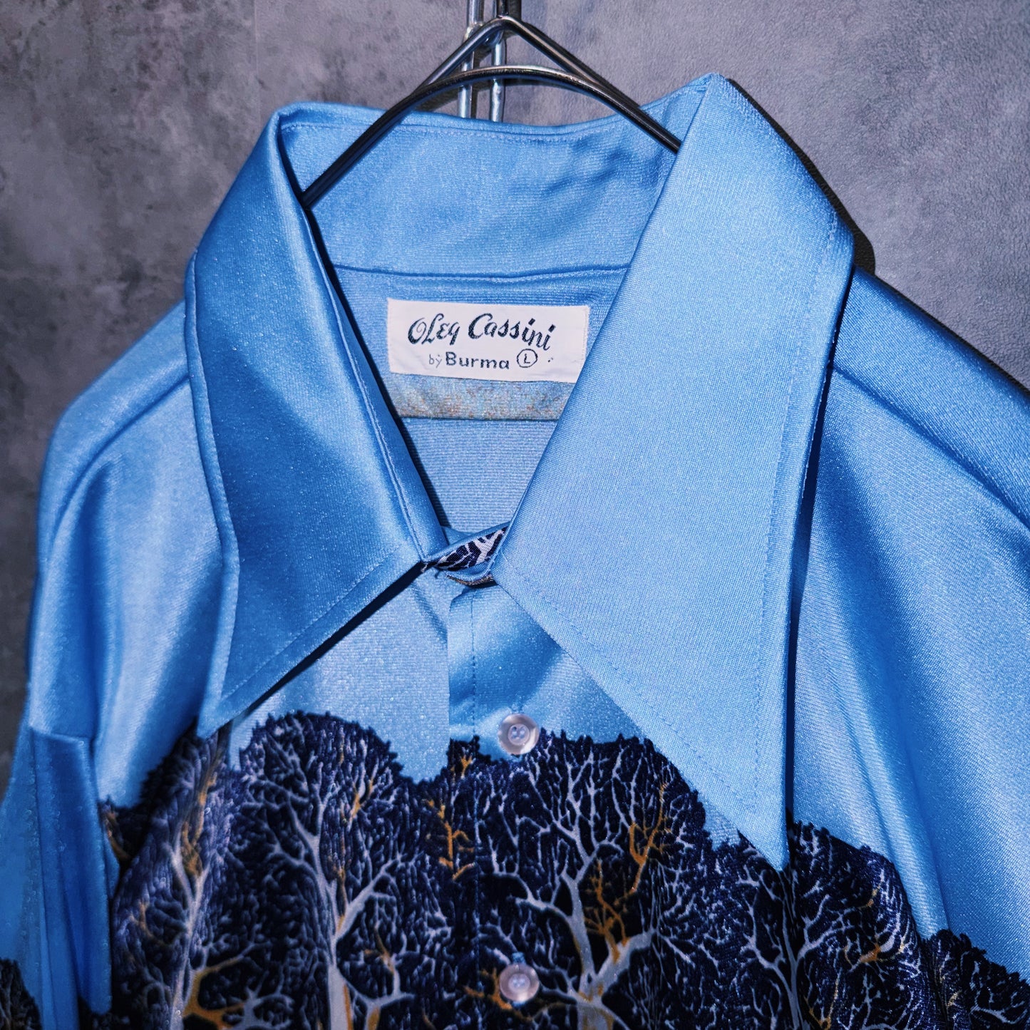 【doppio】vintage graphic design luxury collar shirt